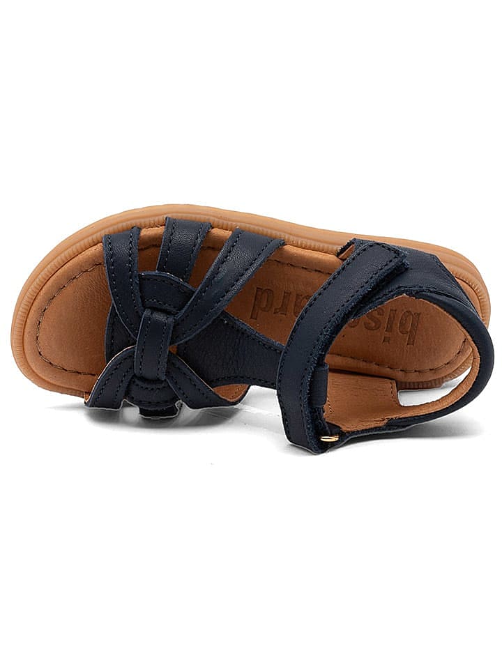 bisgaard Leder-Sandalen in Dunkelblau günstig kaufen 32
