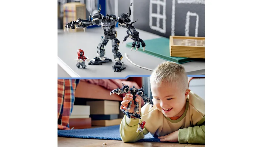 LEGO Marvel 76276 Venom Mech vs. Miles Morales, Superhelden-Spielzeug