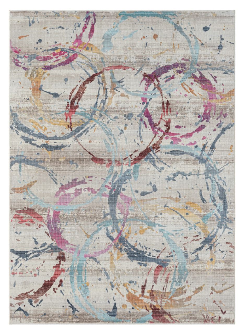 MyFlair Teppich Alice, 170cm x 240cm, Farbe Beige, rechteckig, Florhöhe 2mm