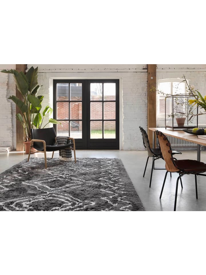 Wecon Home Hochflorteppich Yagour in grau/weiß günstig kaufen