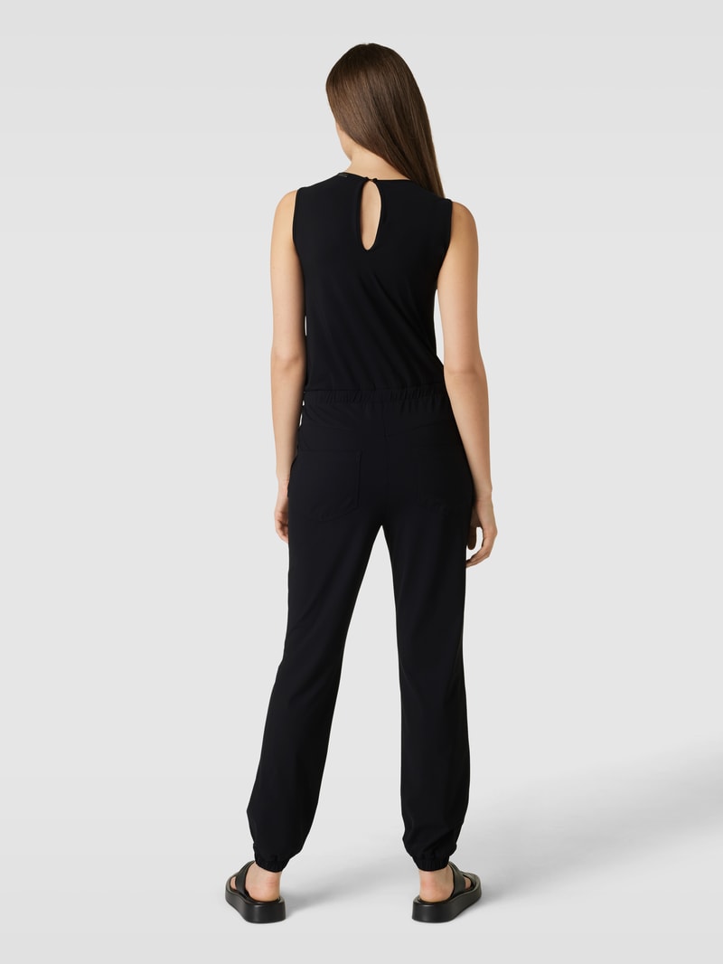 Jumpsuit mit Rundhalsausschnitt Modell 'Ecetera' in schwarz
