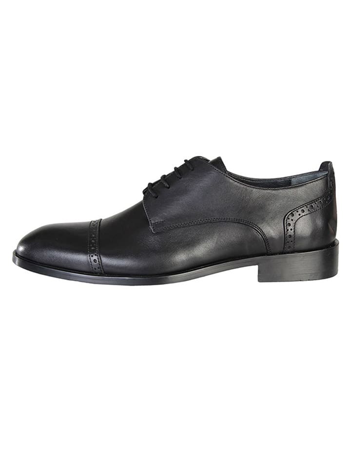 New G.O.L Leder-Schnürschuhe in Schwarz günstig kaufen