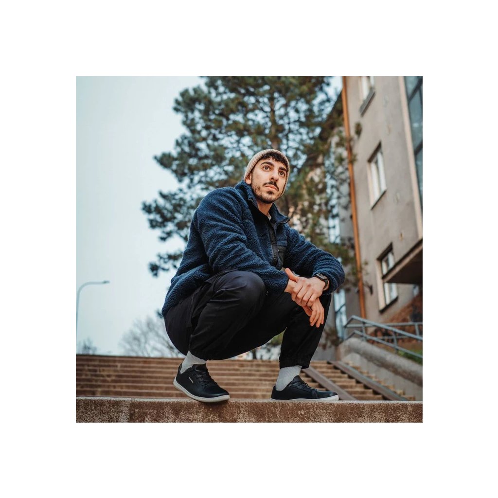 Skinners Moonwalker Leather Dark Blue Barfußsneakers