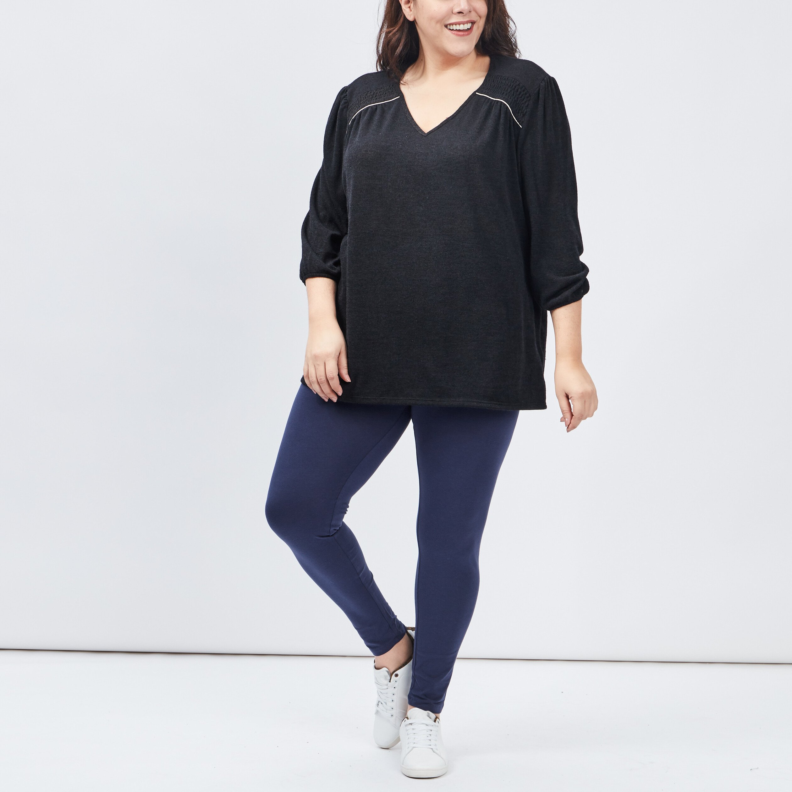 Legging bleu marine femme grande taille | La Halle