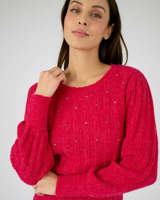 Pull mélange alpaga à strass