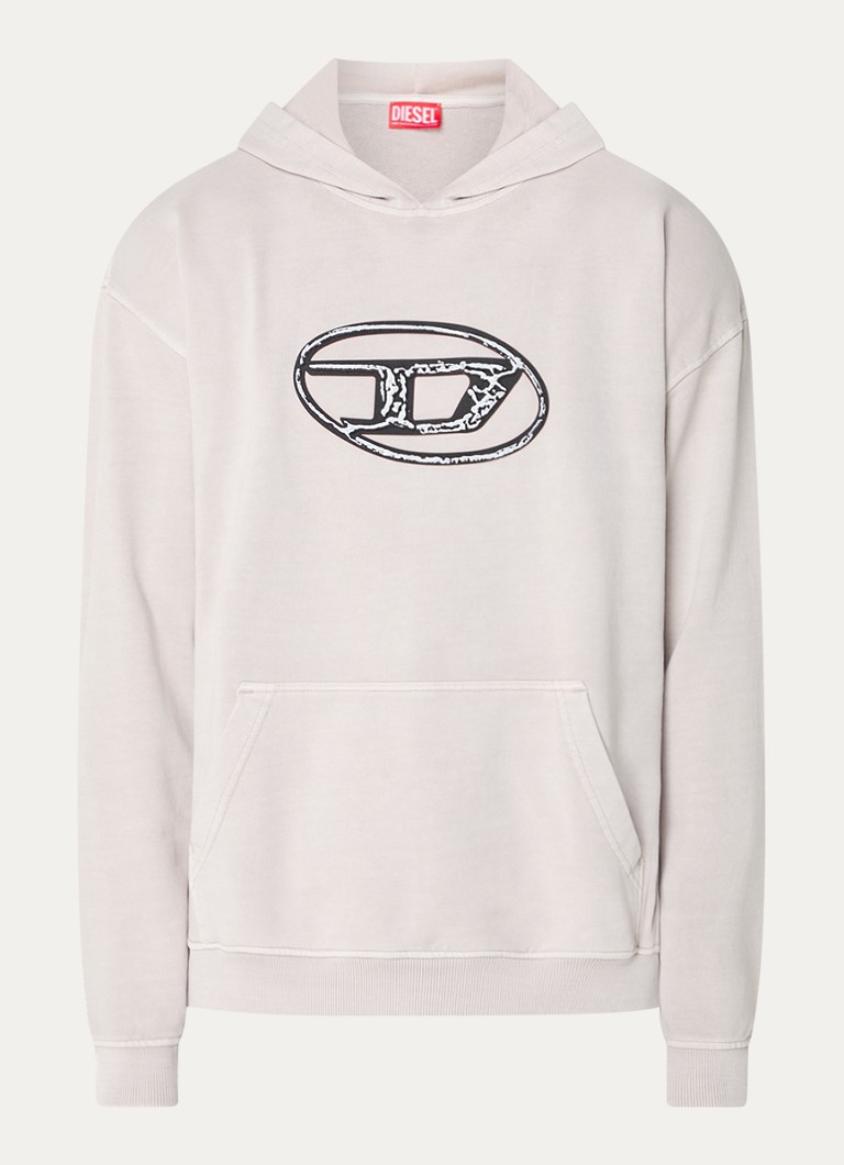 Felpa con cappuccio Diesel S-Boxt-Hood-Q7 con logo stampato