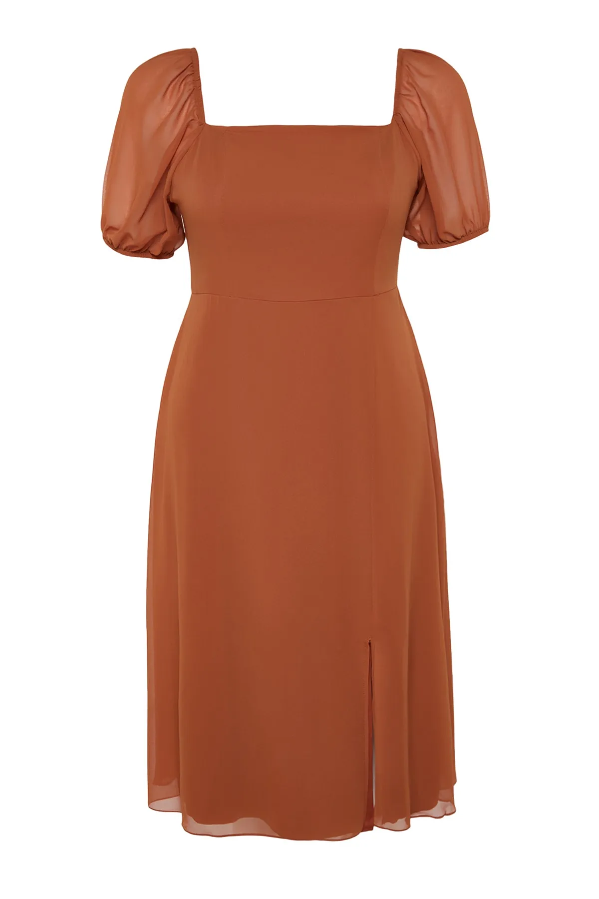 Trendyol Curve  Kleid mit Schlitz und Kachelmuster TBBSS22AH0012