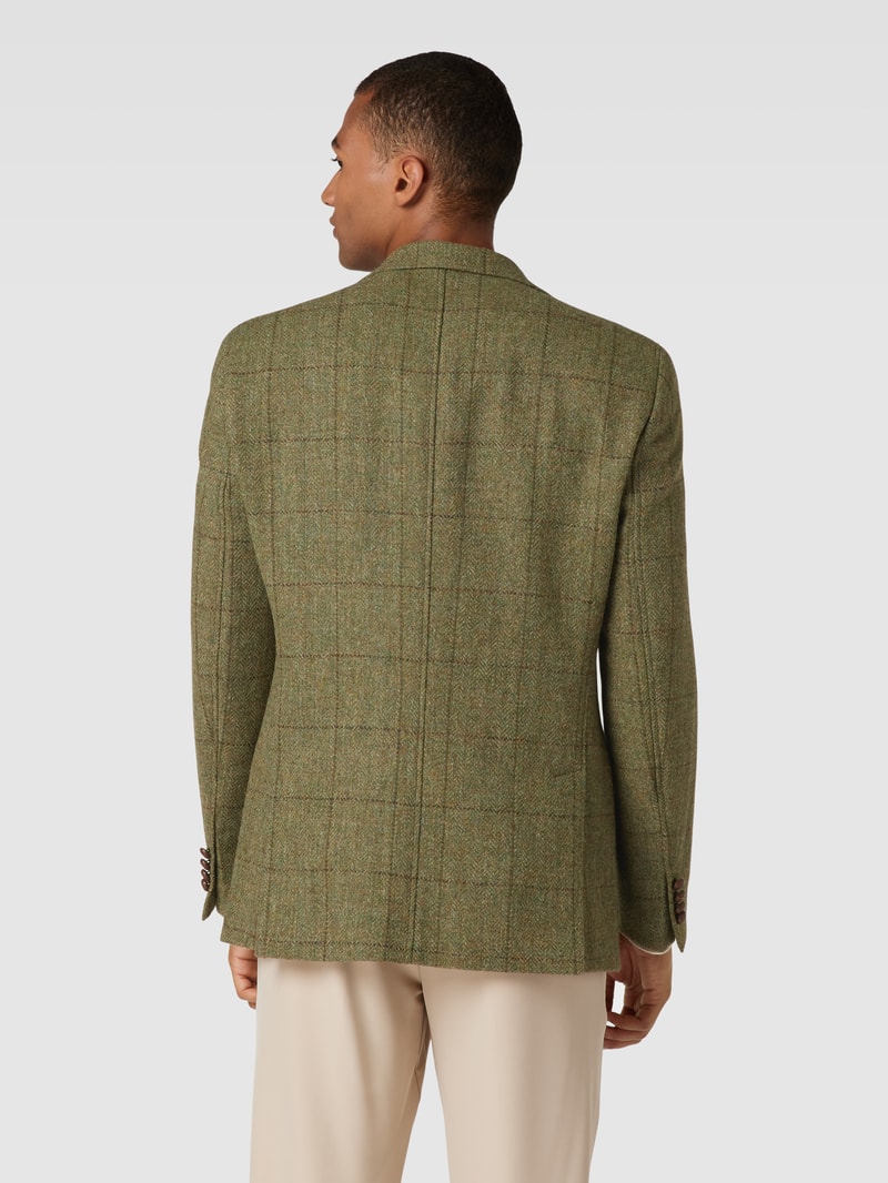 Regular Fit Sakko mit Tartan-Karo Modell 'Theo' in grün