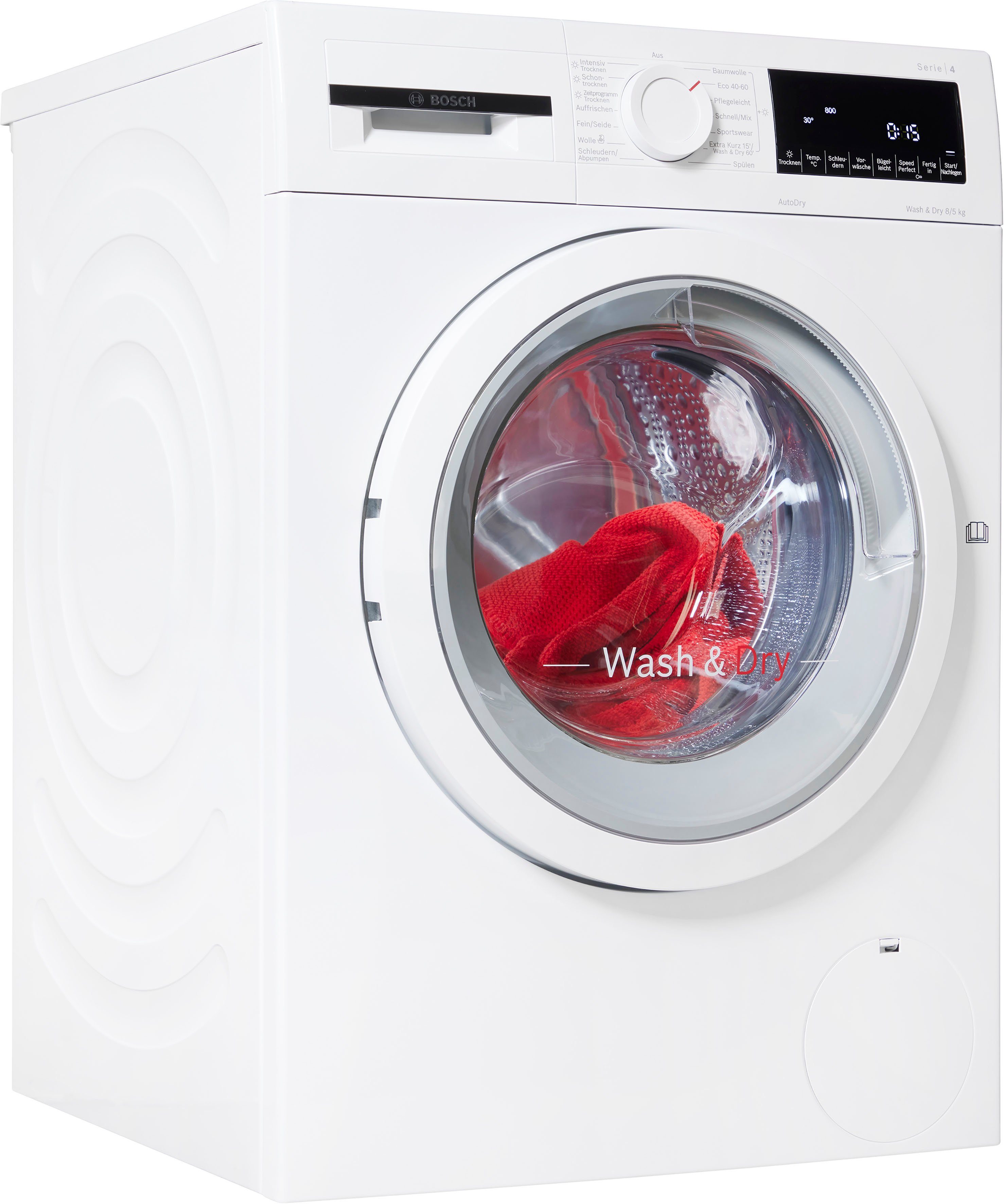 BOSCH Waschtrockner WNA134V0, 8 kg, 5 kg, 1400 U/min