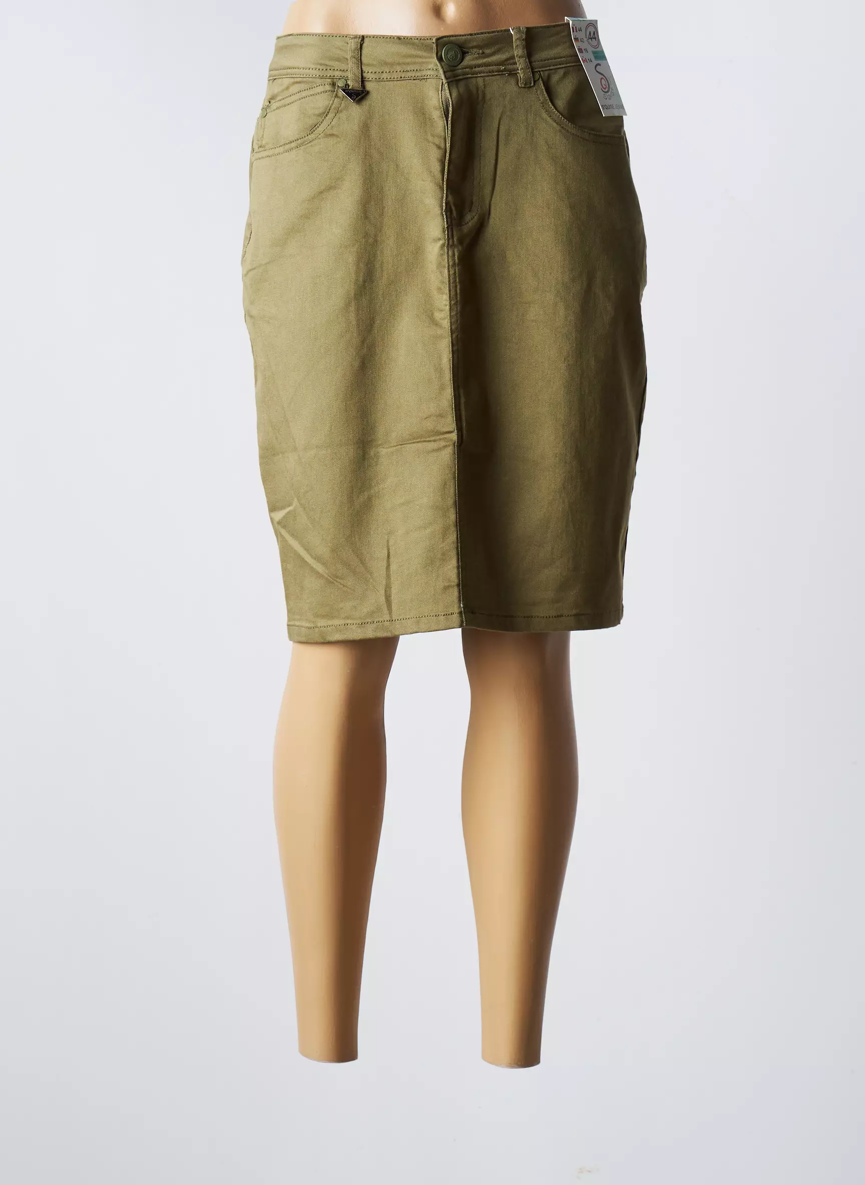 S Quise Jupes Mi Longues Femme couleur vert