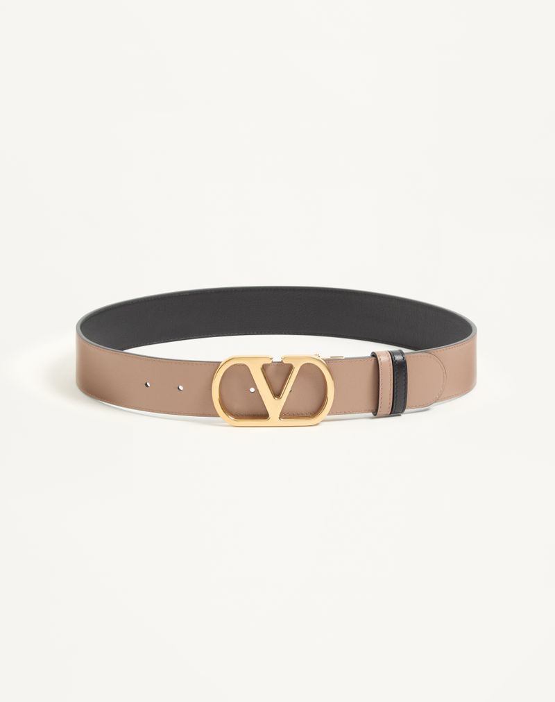VLogo Signature vendbart bælte i skinnende kalveskind 40 mm