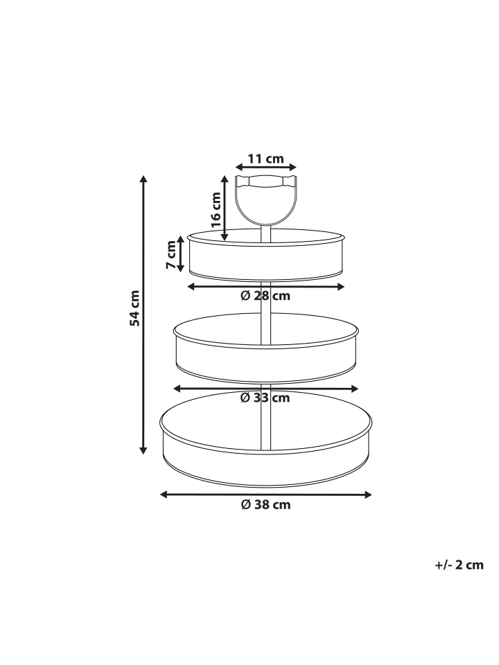 Beliani Tablett KOUIGN in Silber/Schwarz/Heller Holzfarbton günstig kaufen onesize