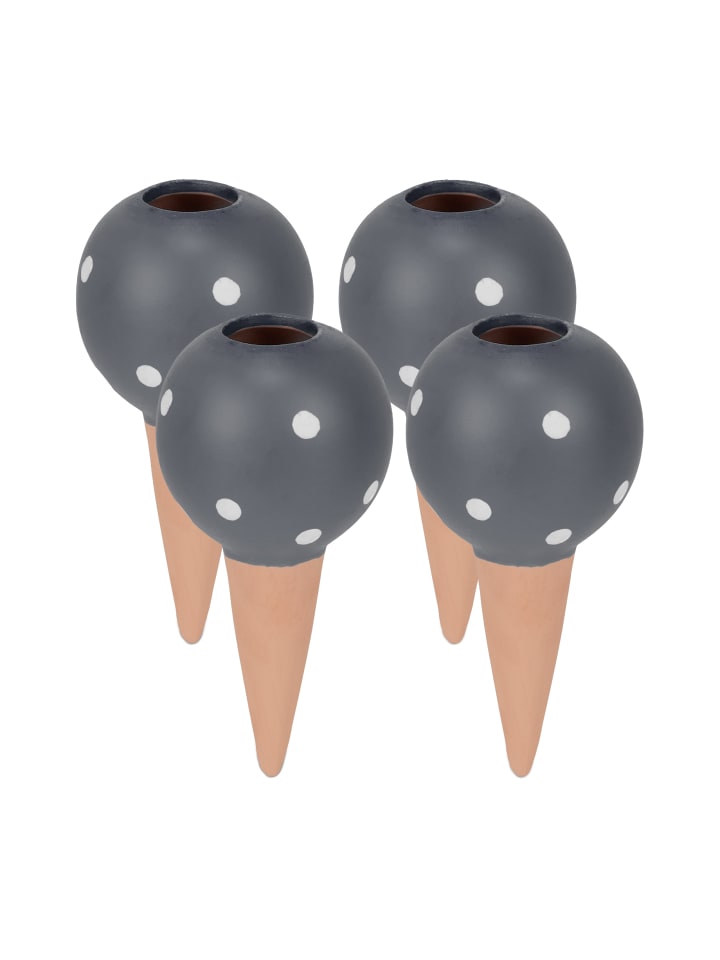 relaxdays 4 x Tonkegel in Grau/ Terrakotta günstig kaufen onesize