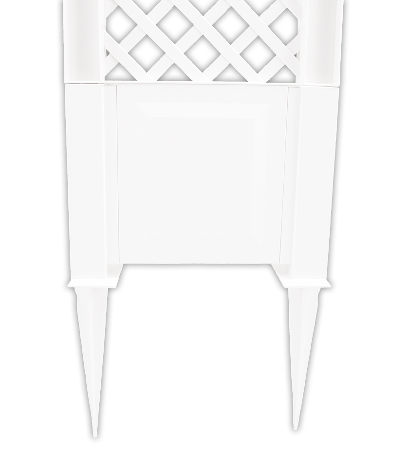 KHW KHW Spalier 43 cm mit zwei Erdspießen, 2er Set, weiß