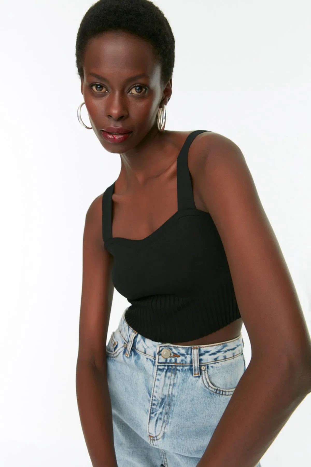 Trendyol Collection  Schwarze Strickbluse
