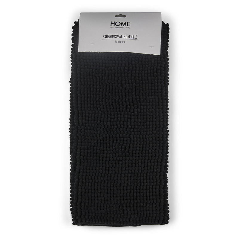 Home Badematte 50x80 cm sort Chenille