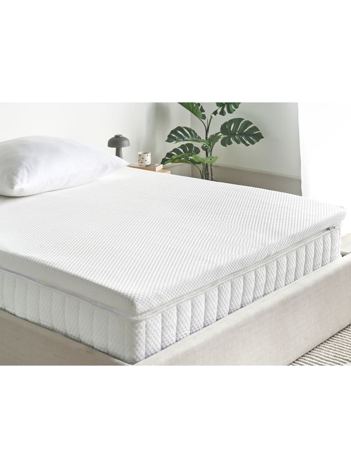 Beliani Topper GRACIOUS in Weiß - (W) 140 x (H) 6 x (L) 200 cm günstig kaufen onesize