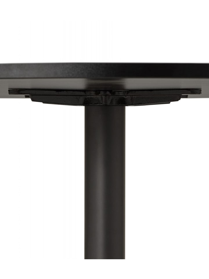 KADIMA DESIGN Runder Esstisch Holz Metall Schwarz | Minimalistisches Design günstig kaufen