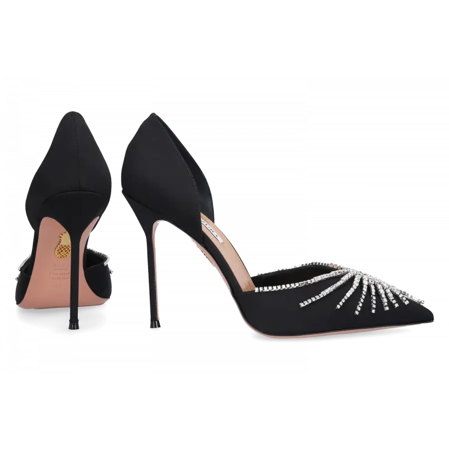 Aquazzura - Pumps SUNSHINE 105 Veloursleder - schwarz