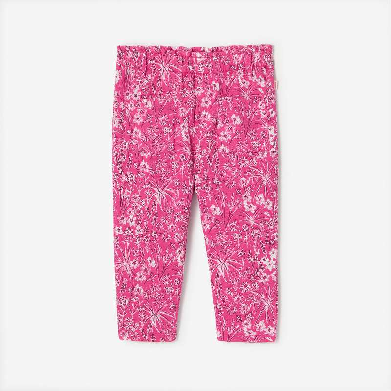 Pantalon tubique bébé fille rose à imprimés Catimini