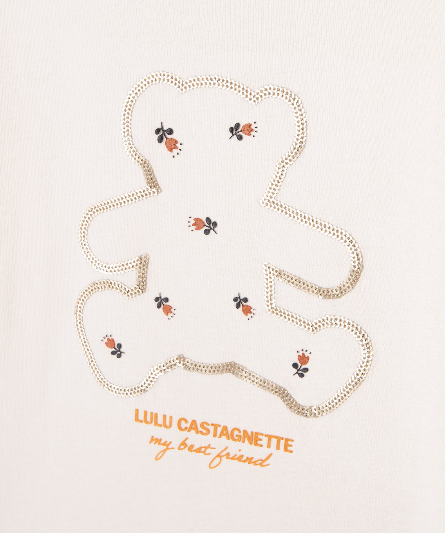 Tee-shirt manches longues à motif fille - LuluCastagnette ecru | GEMO
