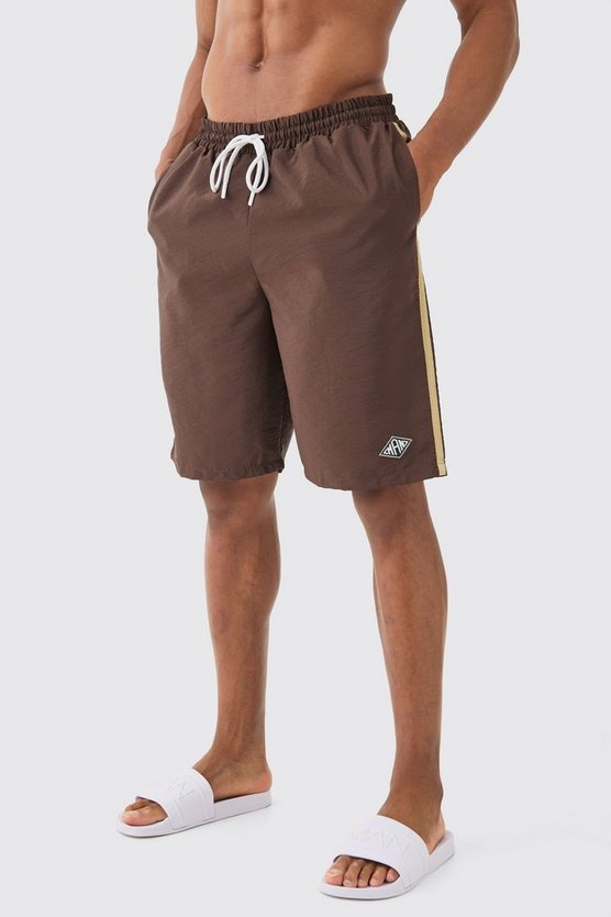 Man Diamond Crinkle Board Swim Short