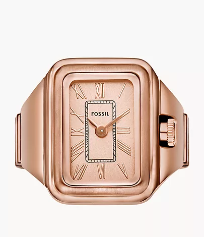 Fossil Ringuhr Raquel 2-Zeiger-Werk Edelstahl roségoldfarben
