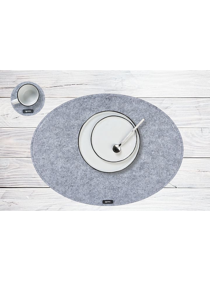 Björn 6er-Set: Tischsets in Grau - (L)45 x (B)33 cm günstig kaufen onesize
