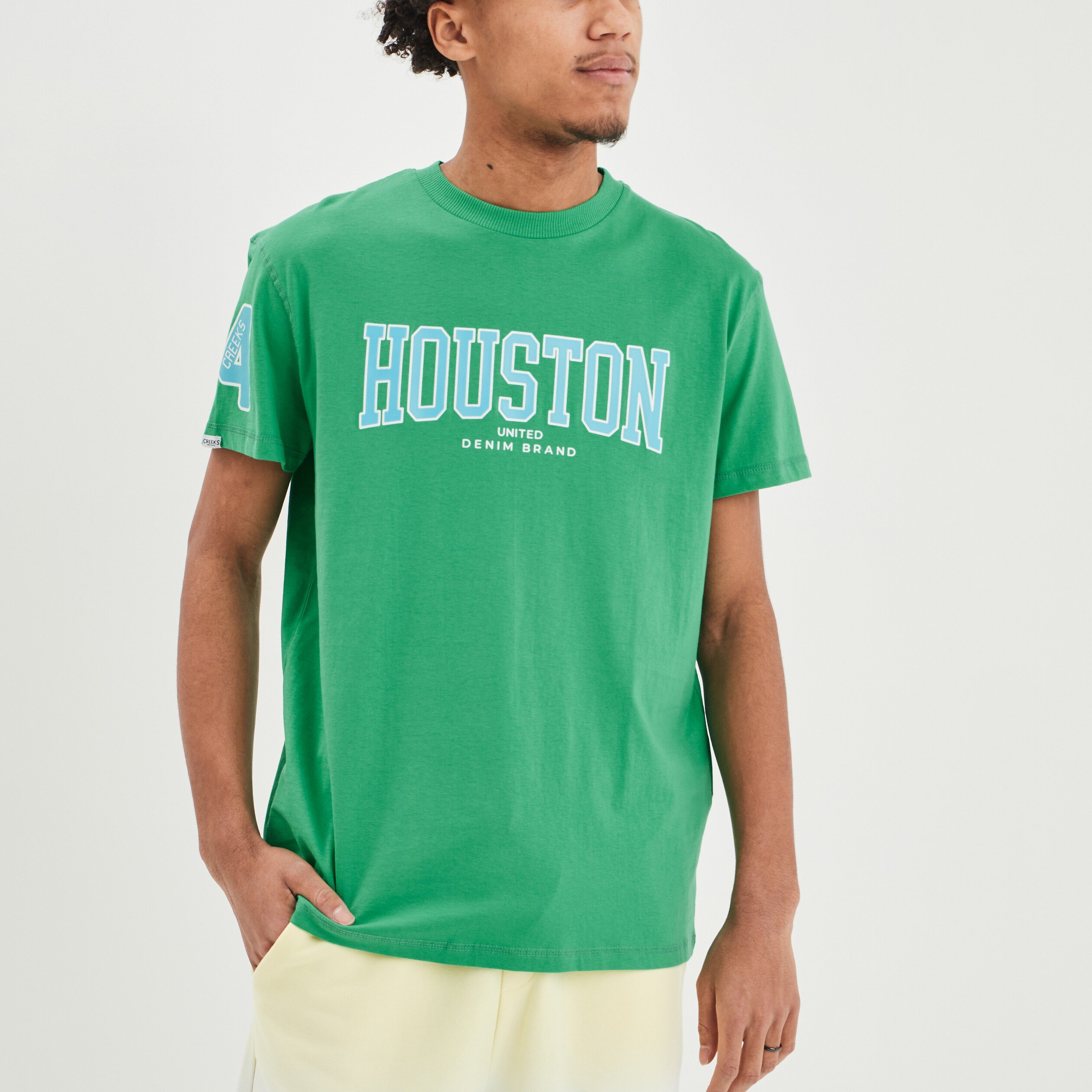 T-shirt manches courtes oversize vert homme | La Halle