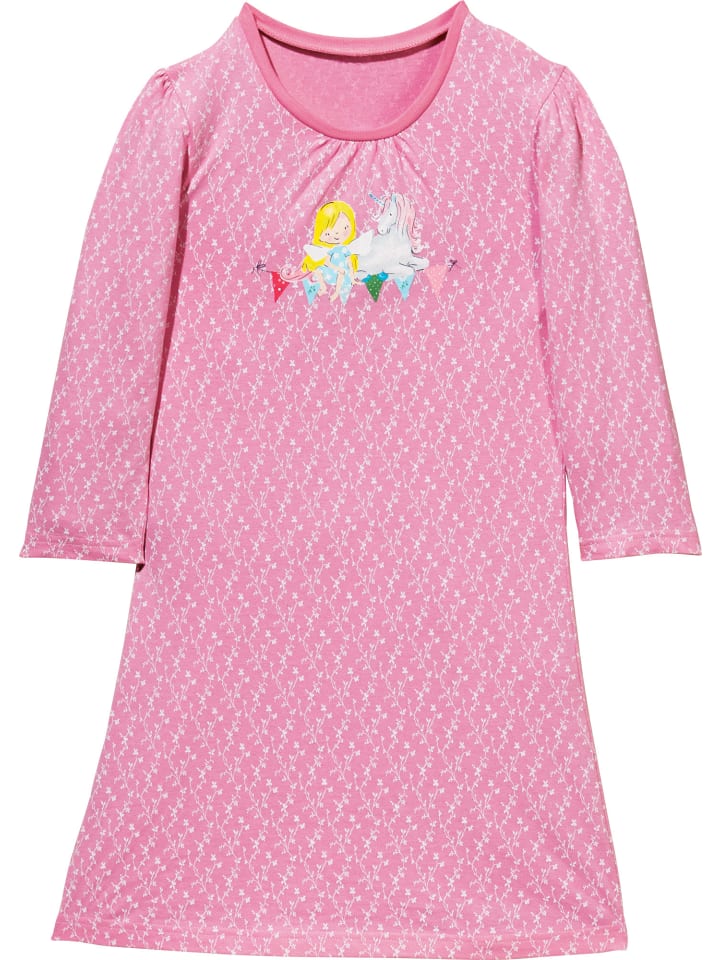 Erwin Müller Single-Jersey Kinder-Nachthemd in rosa günstig kaufen