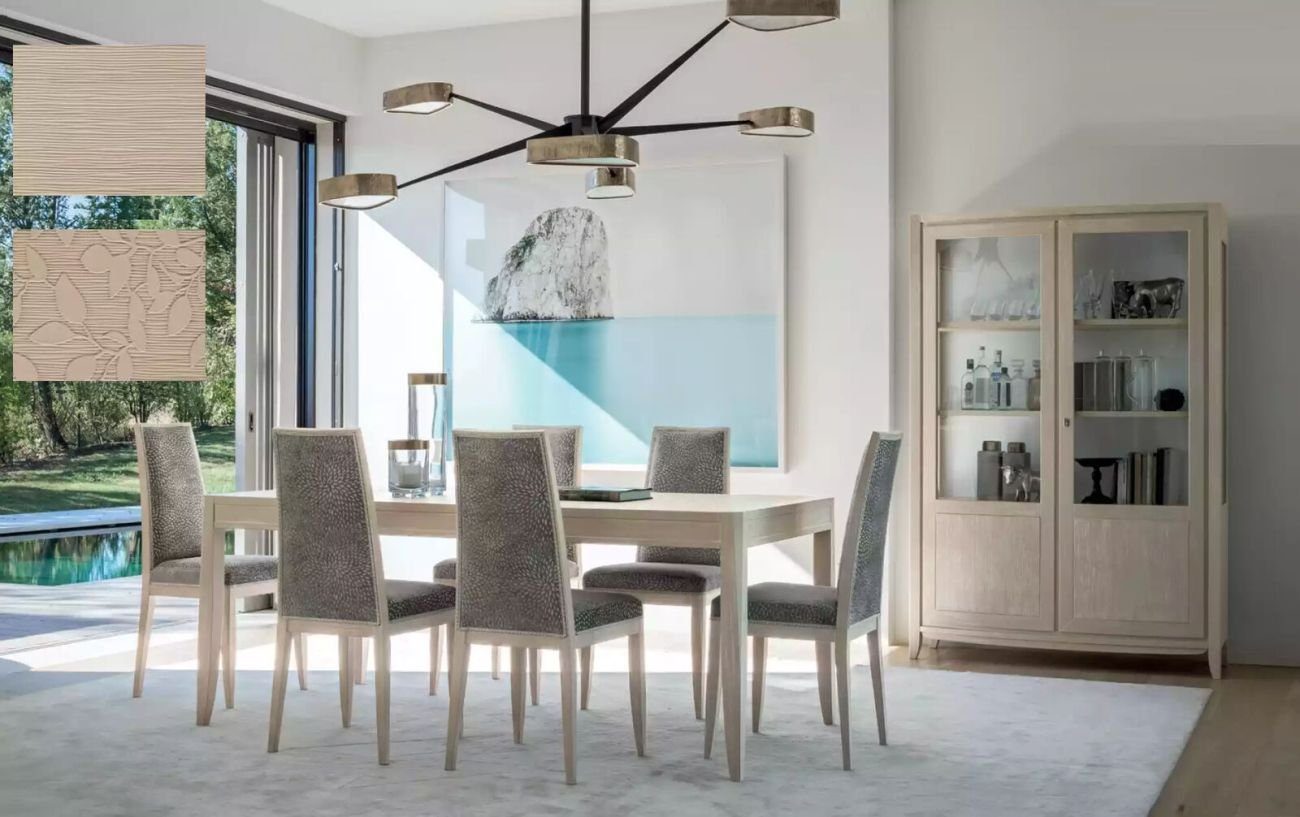 JVmoebel Esszimmer-Set Stuhl Gruppe Garnitur Tisch 6x Stühle Esszimmer Design Holz 7tlg, (7-St., 1x Esstisch + 6x Stühle), Made in Italy
