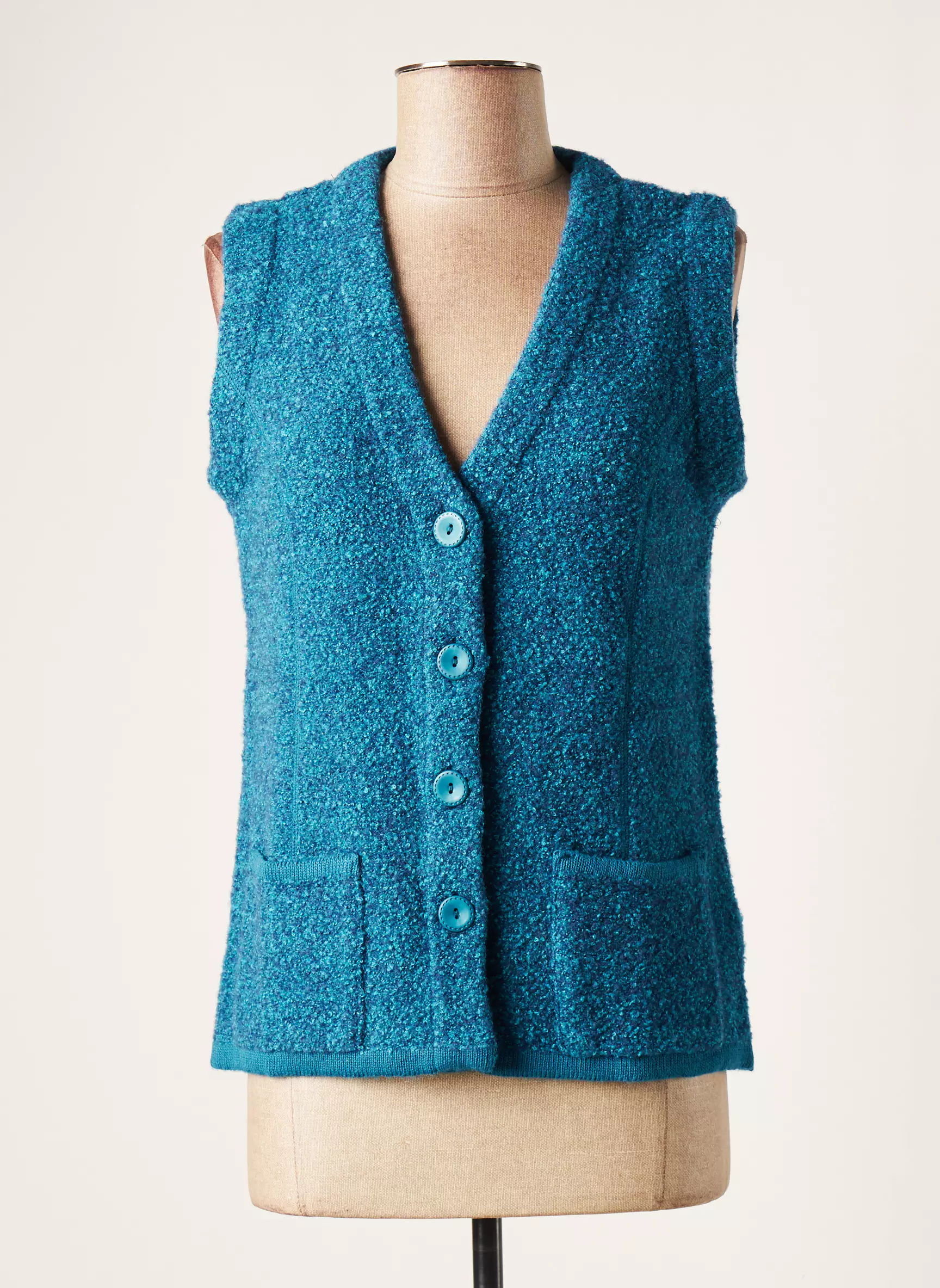 I Odena Gilet Femme couleur bleu