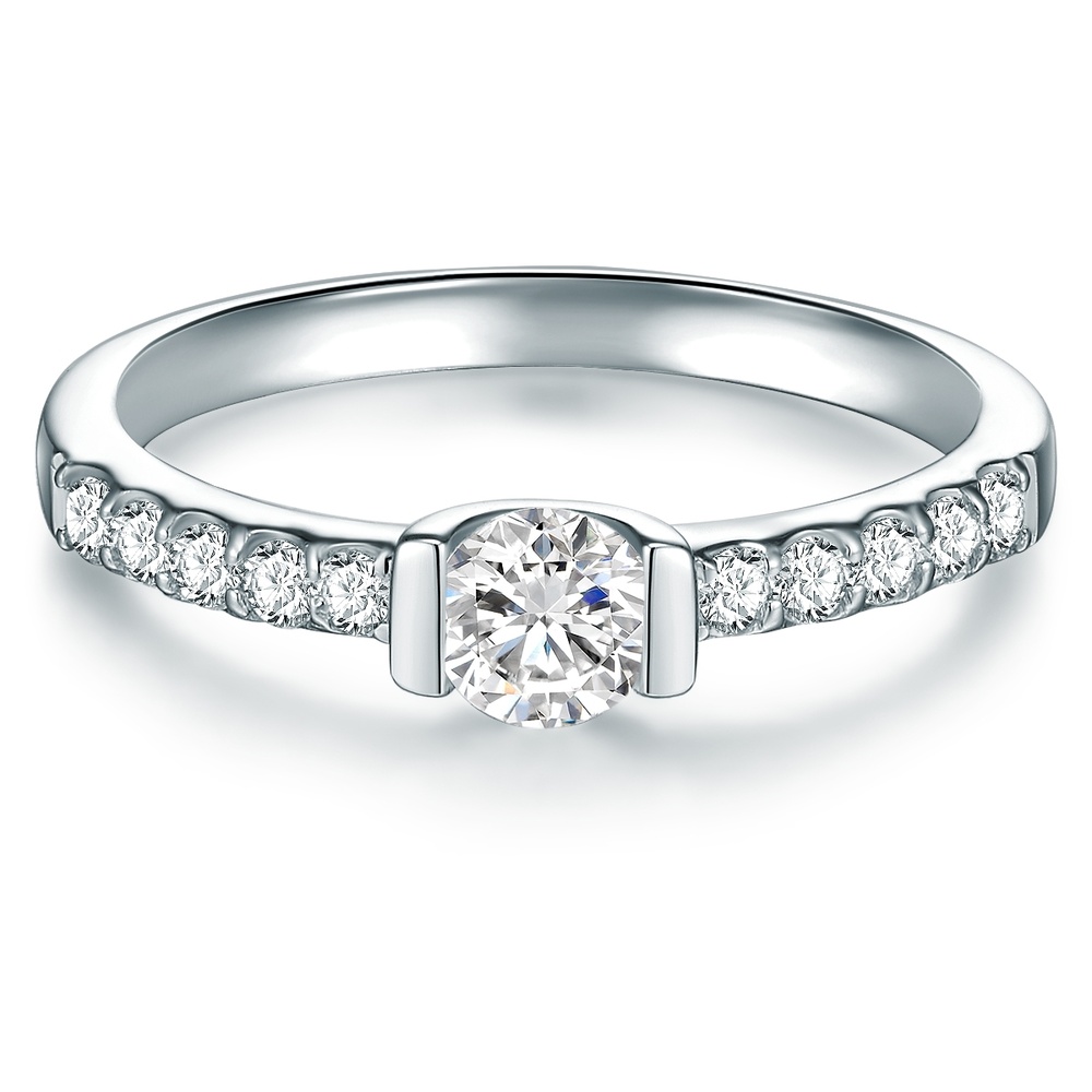Trilani Bague en argent Argent sterling Oxyde de zirconium (CZ) en Argent Bague