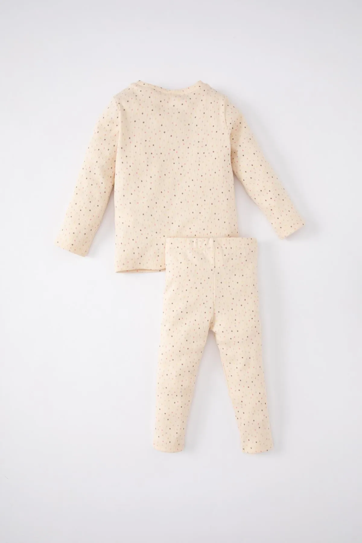 DeFacto  Baby Mädchen Pyjama Set mit geripptem Camisole und Polka Dot Muster