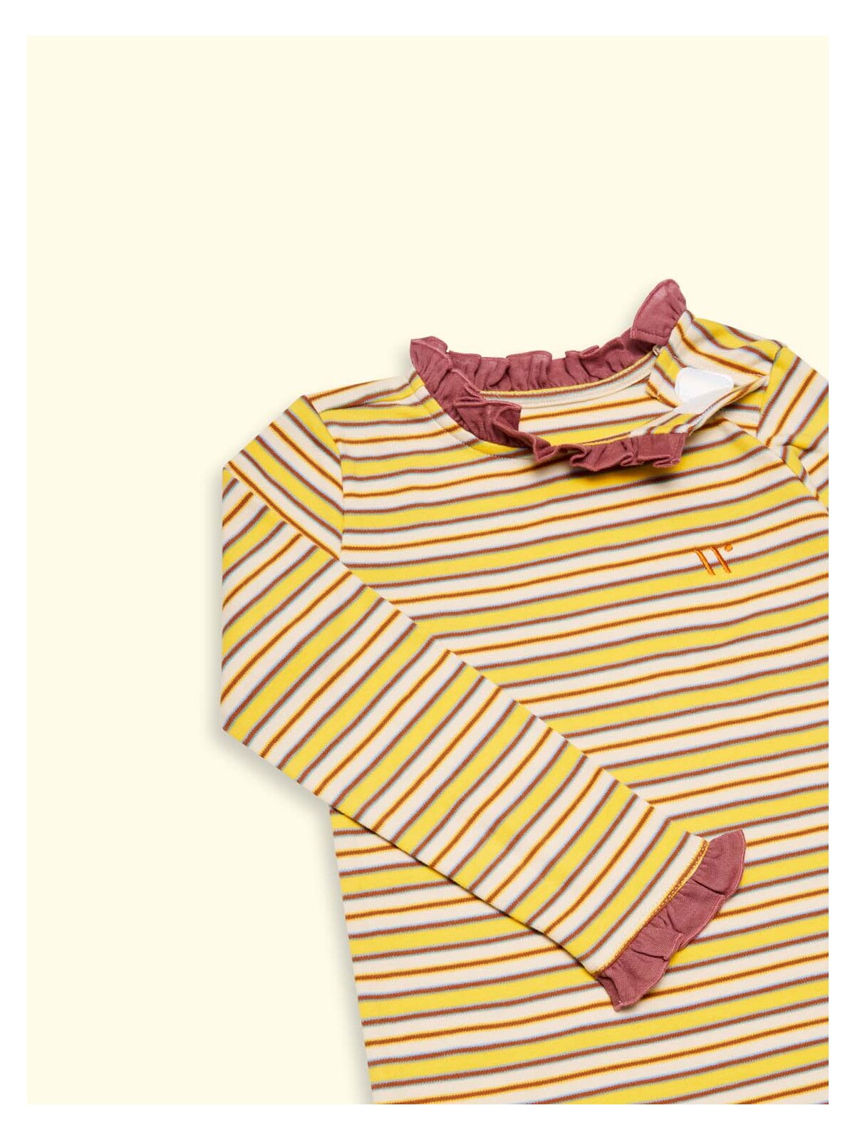 Wombly Fee Langarmshirt gelbgestreift