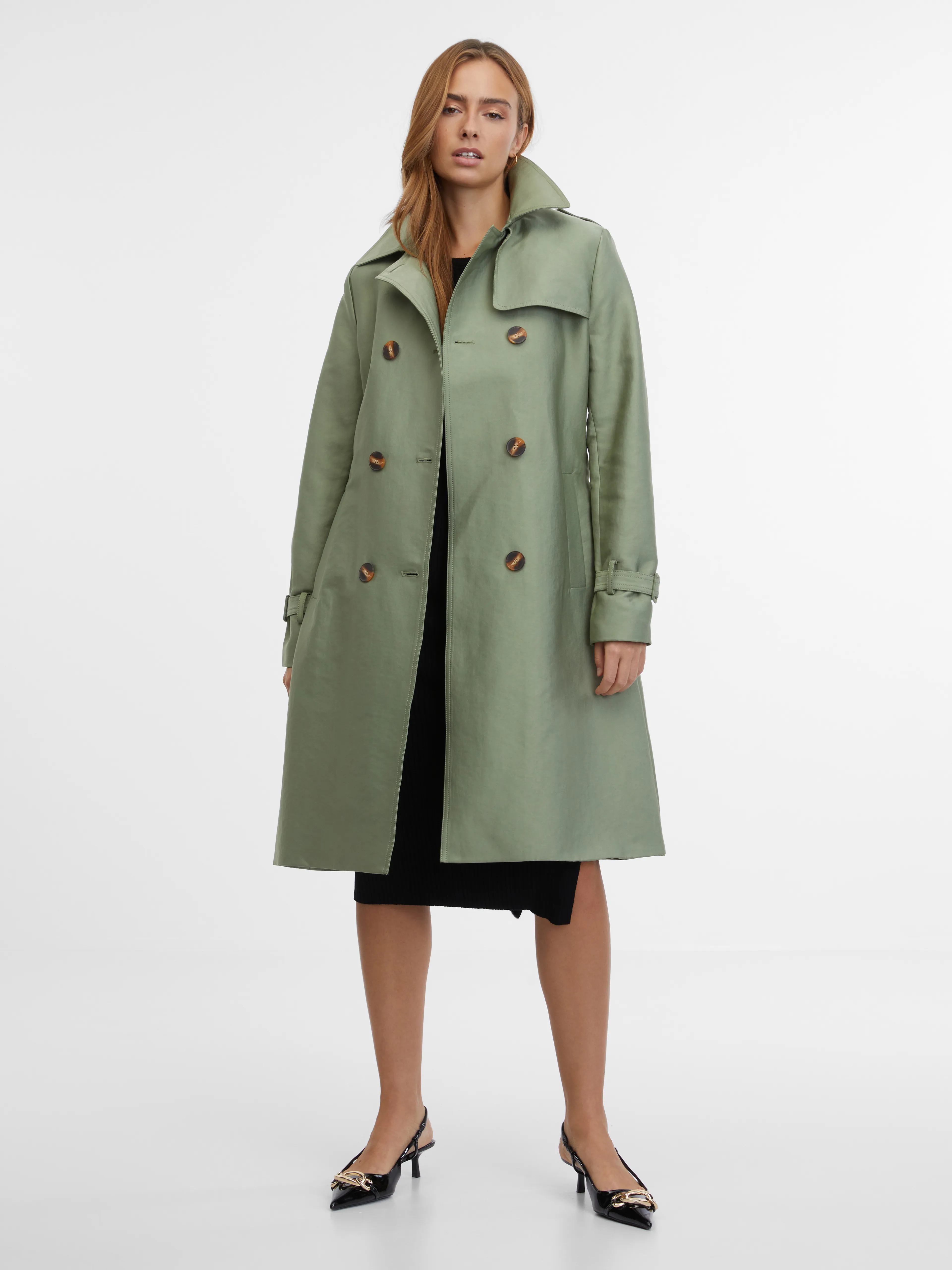 Khakifarbener Damen-Trenchcoat ORSAY
