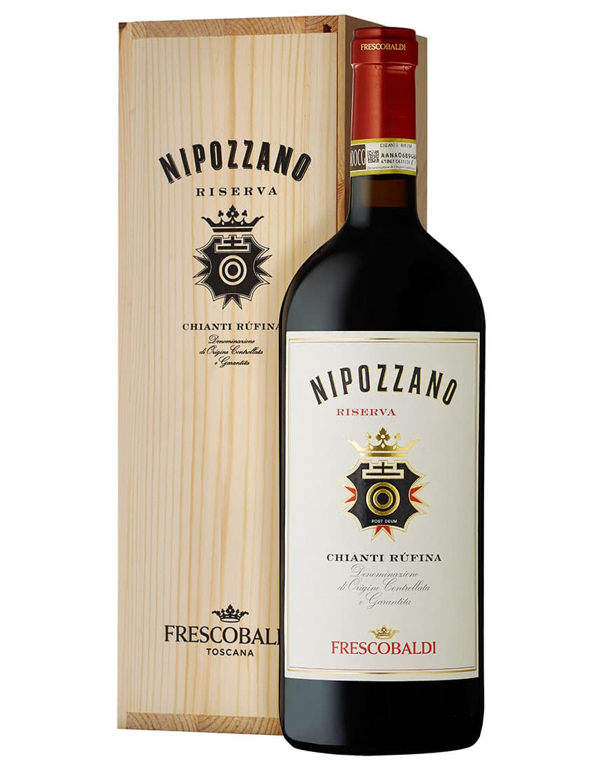 Chianti Rufina Riserva DOCG Nipozzano 2020 Frescobaldi Magnum 1,5 ℓ, Caisse bois