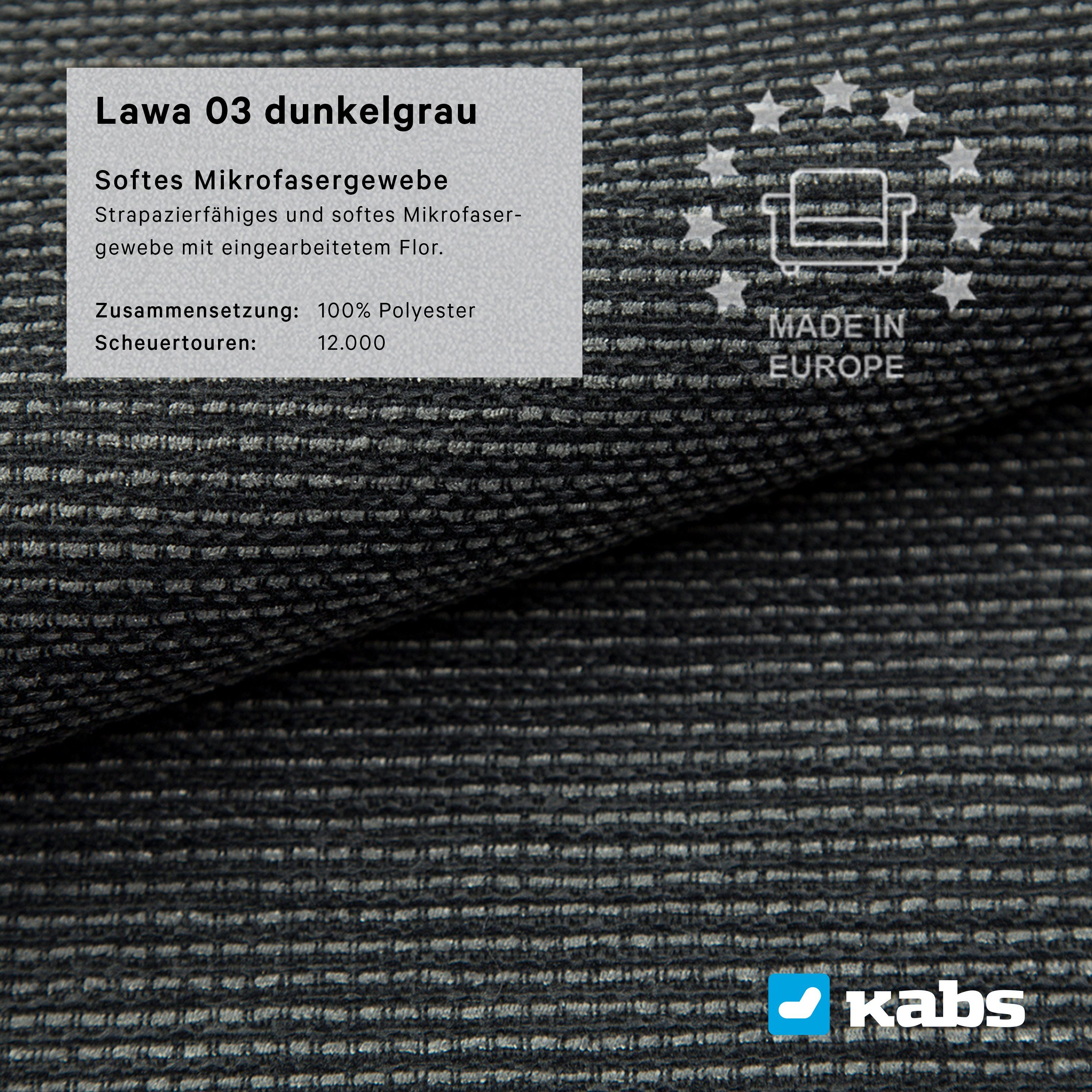 Kabs Polsterwelt Ecksofa Jakarta, Schlaffunktion, Umsteckbare Kopfstützen, Zierkissen, Maße: BxHxT: ca. 219 x 260 x 103 cm, Made in Europe