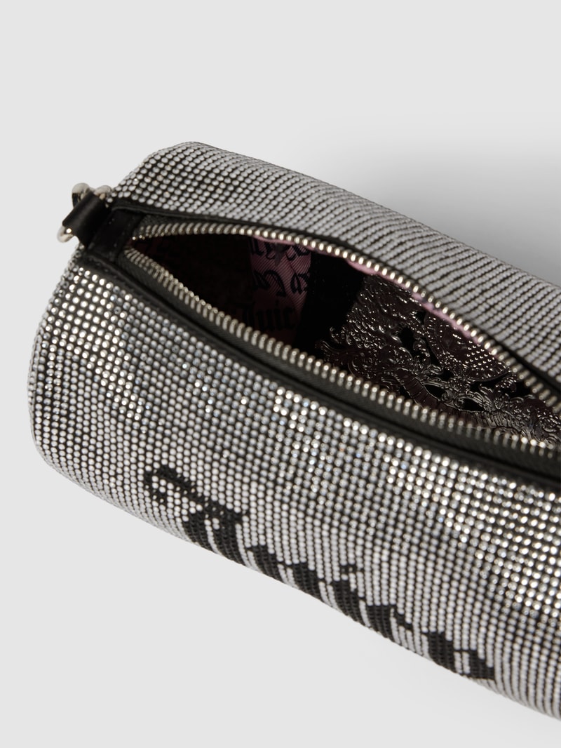 Handtasche mit Allover-Ziersteinbesatz Modell 'HAZEL' in black