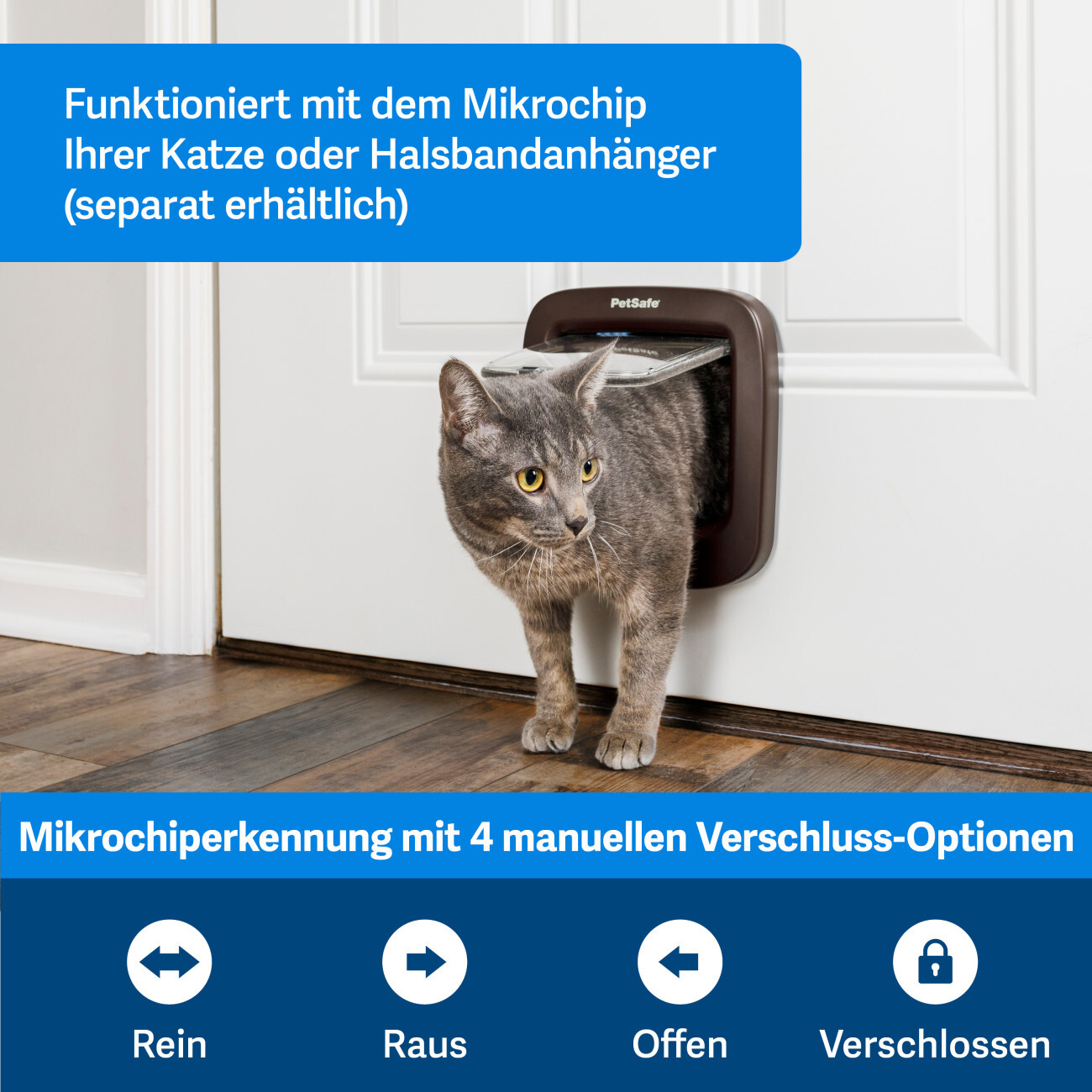 PetSafe Klappen & Türen PetSafe Mikrochip-Katzenklappe, Braun