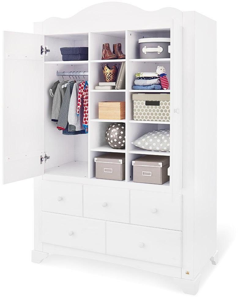 Pinolino® Babyzimmer-Komplettset Pino, (Set, 3-St., Kinderbett, Schrank, Wickelkommode), extrabreit; mit Kinderbett, Schrank und Wickelkommode; Made in Europe