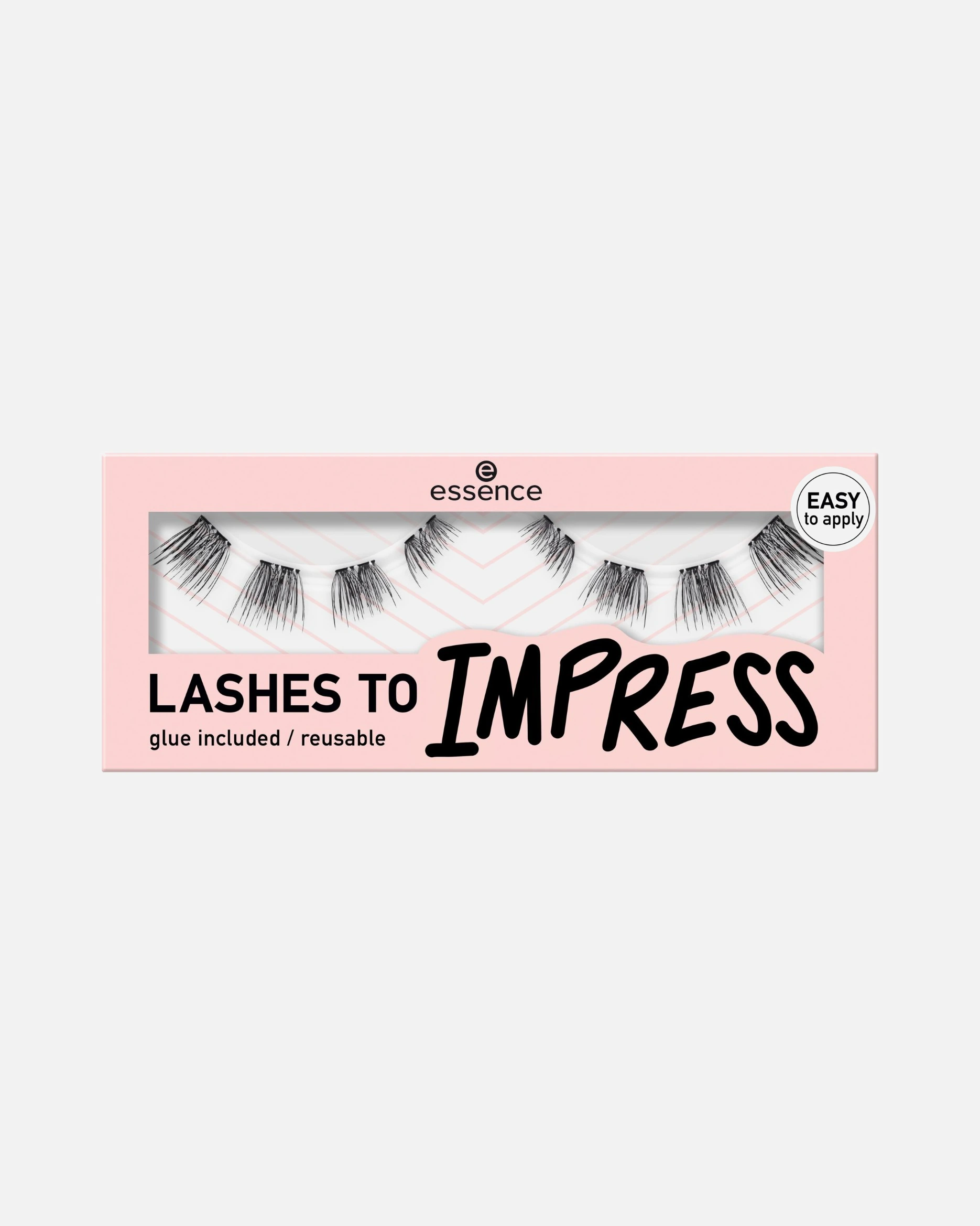 Essence Lashes műszempillák a lenyűgöző hatásért 08 előre vágott hamvas