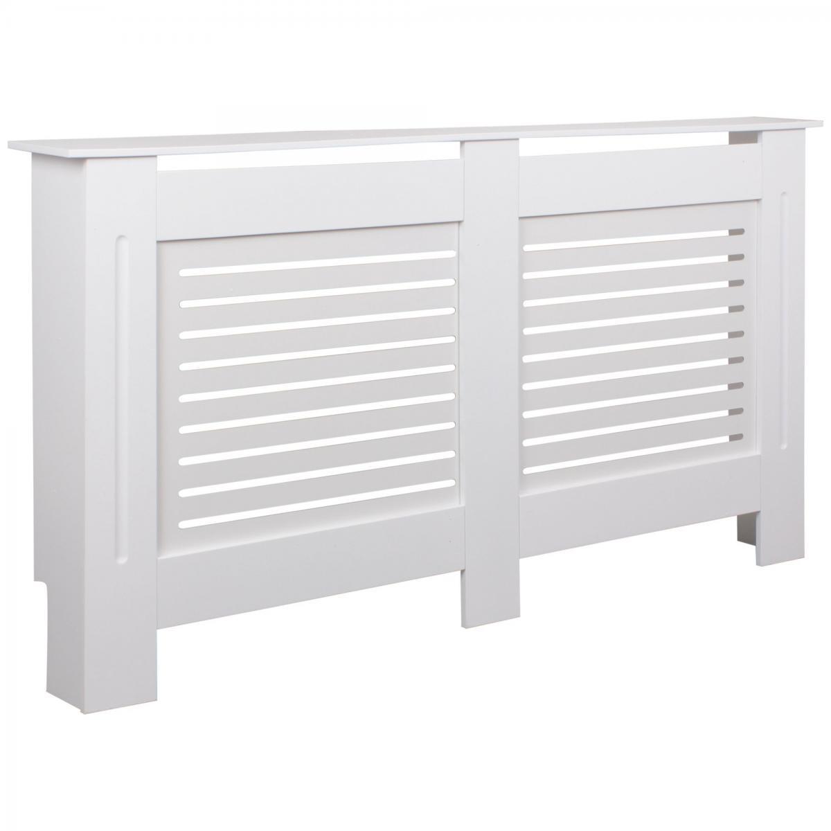 Wohnling Design Heizkörperverkleidung Weiß 152x83x19 cm