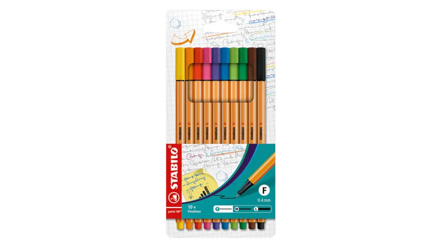 STABILO® Fineliner point 88 Standard 10er-Etui sortiert