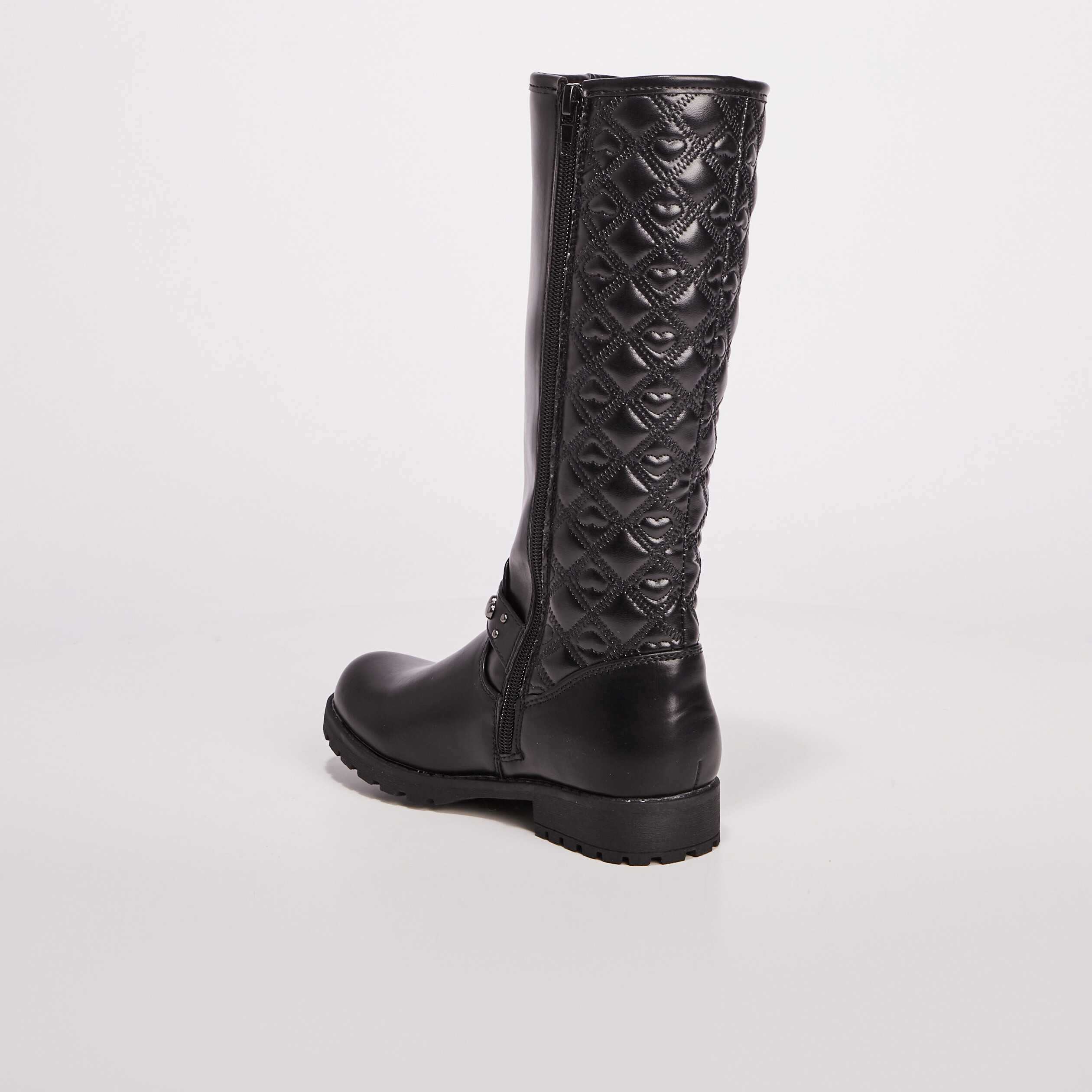 Bottes matelassées noir fille | La Halle