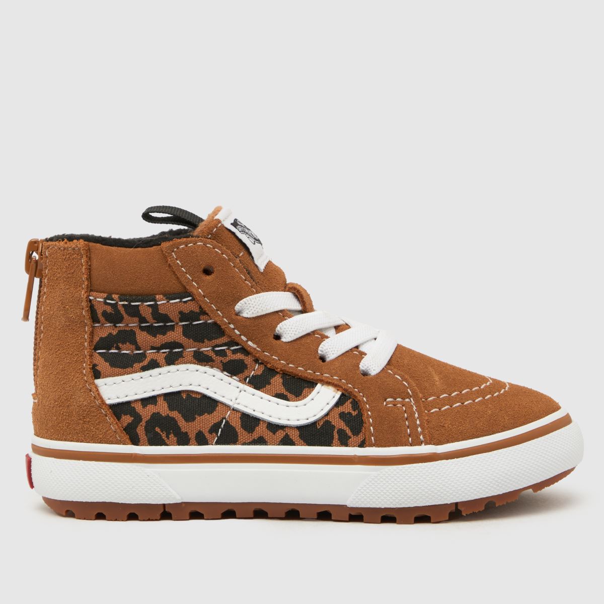 Vans bruna & vita sk8-hi zip mte-1 flickor småbarnsskor