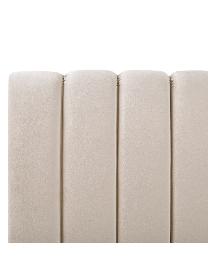 Beliani Doppelbett MARVILLE in Beige/Gold - (W) 182 x (H) 124 x (L) 225 cm günstig kaufen onesize