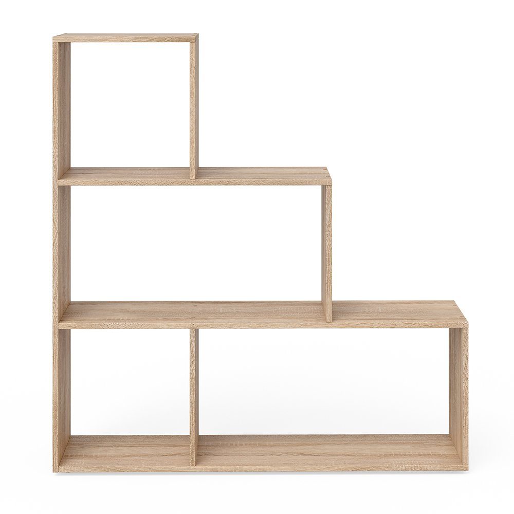 Vicco Raumteiler Bücherregal Standregal ASYM kurz Sonoma