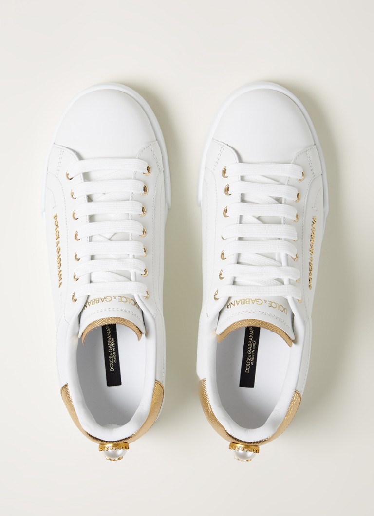 Baskets Dolce & Gabbana Portofino en cuir de veau avec détails métalliques