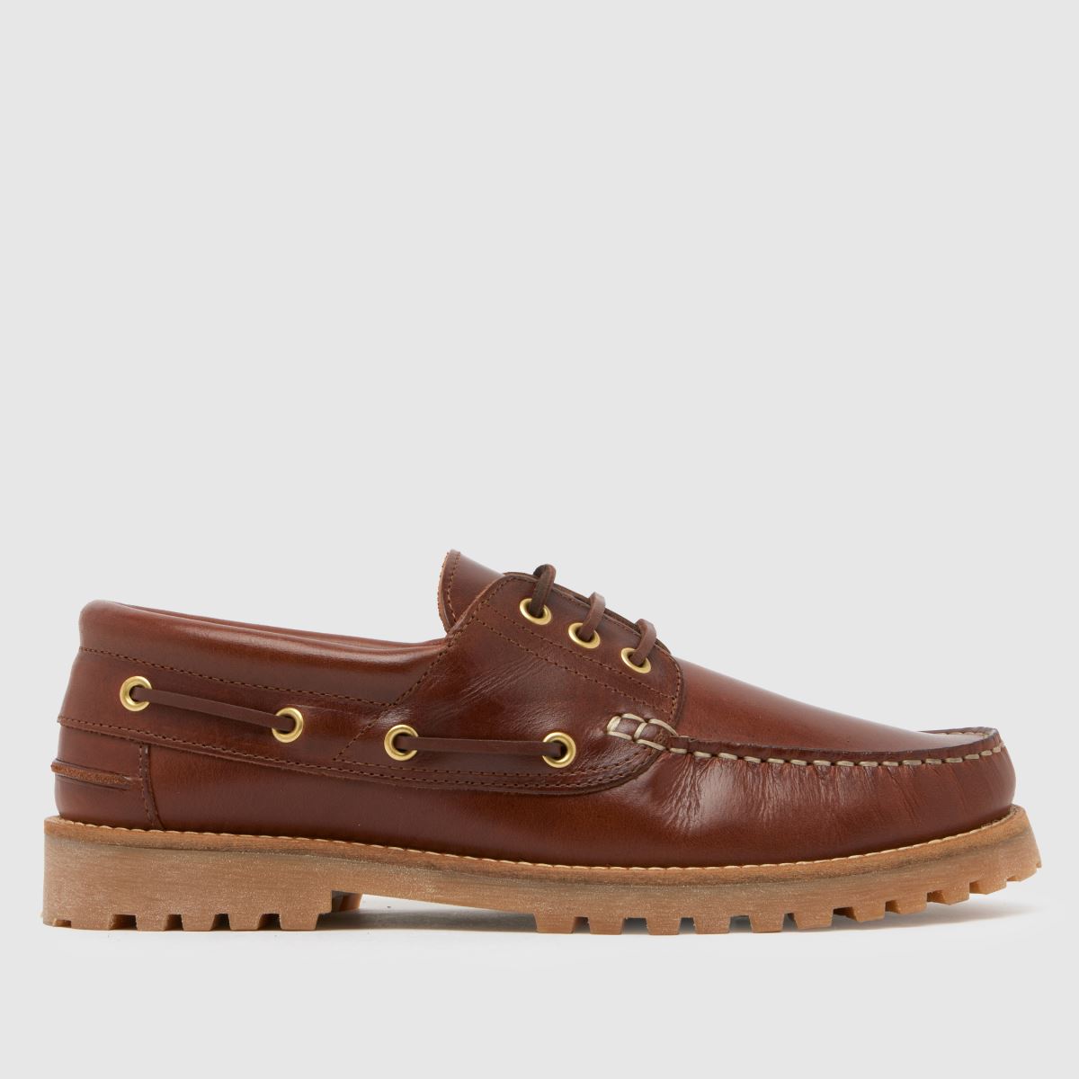 Schuh Princeton bőr hajóscipő barna színben